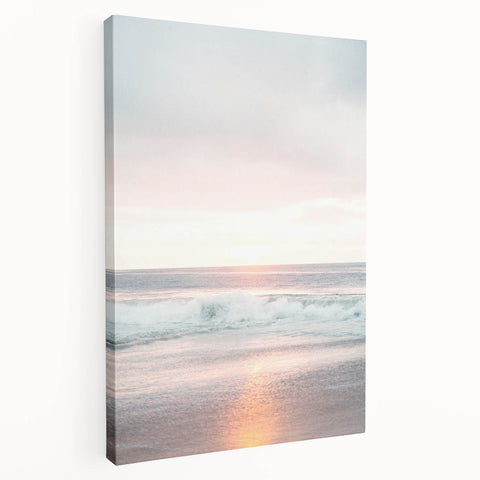 Large art depicting a summer scene with vibrant green and yellow tones on stretched canvas, ideal for kitchen wall decor.