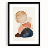 Mid Century Modern Abstract Wall Art - Retro Geometric Minimalist Design