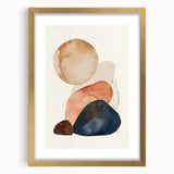 Mid Century Modern Abstract Wall Art - Retro Geometric Minimalist Design