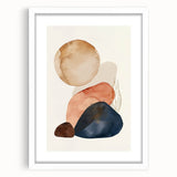 Mid Century Modern Abstract Wall Art - Retro Geometric Minimalist Design