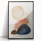 Mid Century Modern Abstract Wall Art - Retro Geometric Minimalist Design