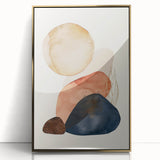 Mid Century Modern Abstract Wall Art - Retro Geometric Minimalist Design