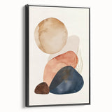 Mid Century Modern Abstract Wall Art - Retro Geometric Minimalist Design