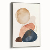 Mid Century Modern Abstract Wall Art - Retro Geometric Minimalist Design