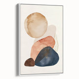 Mid Century Modern Abstract Wall Art - Retro Geometric Minimalist Design