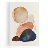 Mid Century Modern Abstract Wall Art - Retro Geometric Minimalist Design