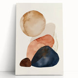 Mid Century Modern Abstract Wall Art - Retro Geometric Minimalist Design