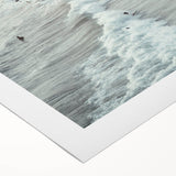 Art deco poster featuring a summer scene on rolled canvas, with pastel shades, ideal for dining room wall art.