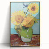 Acrylic print of Van Gogh-inspired art deco poster with gold accents, suitable for modern nursery wall decor.