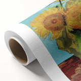 Art Deco style poster of a vibrant cityscape on rolled canvas, suitable as nursery wall art or for dining room ambiance.