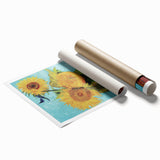 Extra large rolled canvas print featuring a floral design in vibrant hues.