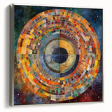 Framed canvas wall art showcasing abstract silver strokes on a textured background, perfect for modern decor. Side view highlights its elegant design and framing.