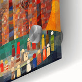 Abstract strokes wall art design on acrylic glass, showcasing vibrant colors and fluid shapes, perfect for modern home decor. Ideal for contemporary art lovers.