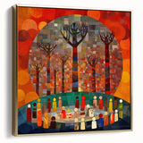 Framed abstract wall art featuring dynamic silver and gold strokes on a canvas, set against a minimalist backdrop, perfect for modern home decor.