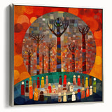 Framed canvas wall art featuring abstract silver strokes on a textured surface, showcasing modern design elements ideal for contemporary home decor.