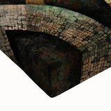 Close-up of vibrant abstract strokes wall art on stretched canvas, showcasing bold colors and dynamic patterns perfect for modern home decor. Ideal for adding a contemporary touch to any room.