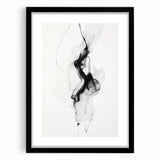 Abstract wall art featuring colorful strokes in a black frame with matting, showcasing a modern design ideal for contemporary home decor. Perfect for adding a pop of color to any room.