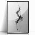 Framed black abstract strokes wall art showcasing dynamic brushstrokes and a modern aesthetic, perfect for contemporary home decor. Ideal for art enthusiasts seeking unique, eye-catching pieces.
