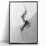 Framed black abstract strokes wall art showcasing dynamic brushstrokes and a modern aesthetic, perfect for contemporary home decor. Ideal for art enthusiasts seeking unique, eye-catching pieces.