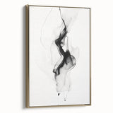 Framed abstract wall art showcasing dynamic gold strokes on a neutral background, ideal for modern home decor, enhancing any living space with elegance.