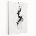 Stretched canvas wall art displaying abstract strokes in vibrant colors, showcasing a modern design suitable for contemporary home decor. Side view highlights the canvas texture and wooden frame, perfect for adding a colorful focal point to any room.