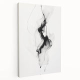 Stretched canvas wall art displaying abstract strokes in vibrant colors, showcasing a modern design suitable for contemporary home decor. Side view highlights the canvas texture and wooden frame, perfect for adding a colorful focal point to any room.