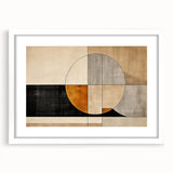 Abstract strokes wall art framed with a white mat, showcasing vibrant colors and dynamic patterns, ideal for modern home decor and artistic enhancement.
