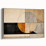 Framed canvas art showcasing abstract strokes in silver tones, elegantly displayed from a side view. Perfect for modern home decor or office aesthetics.