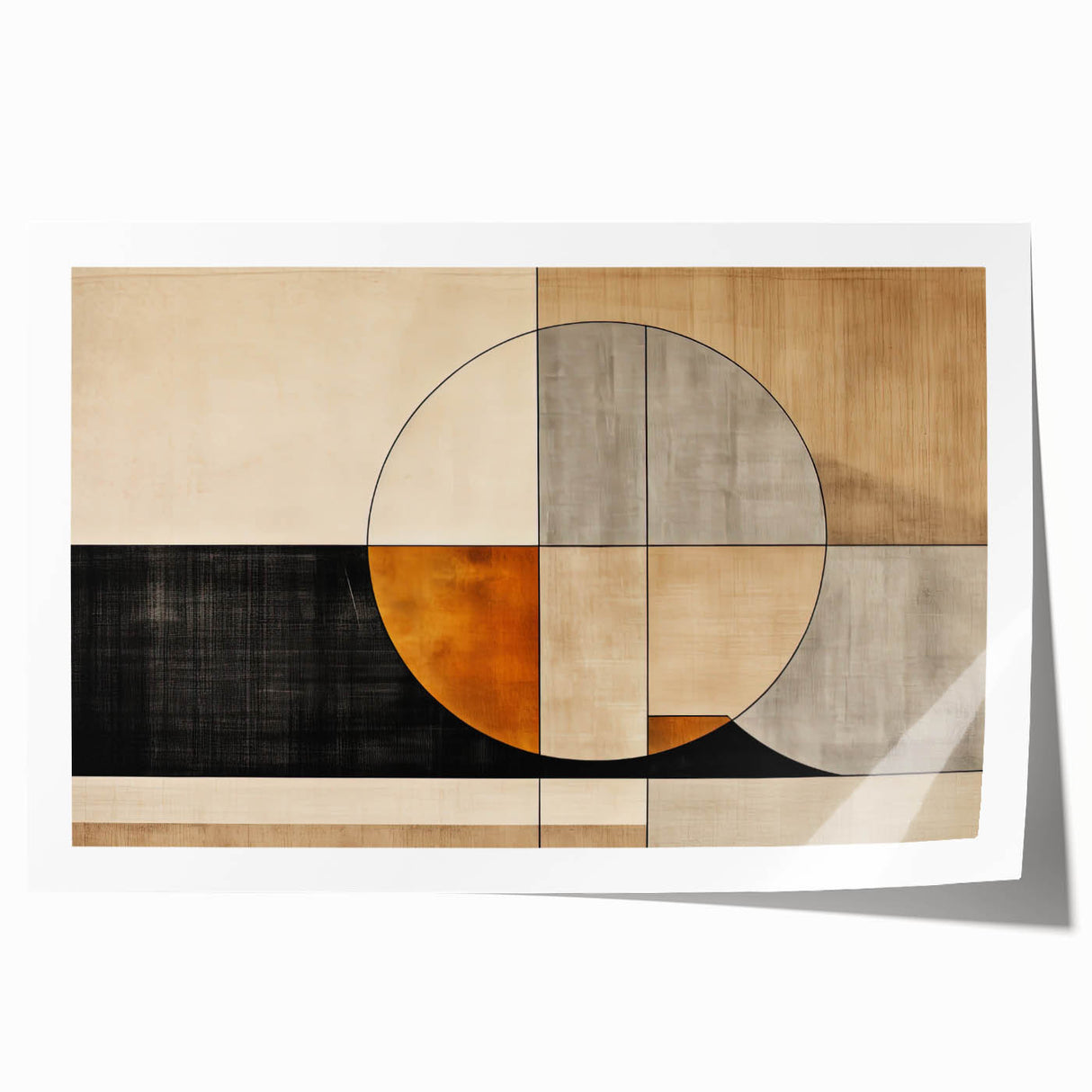 Abstract wall art print showcasing colorful strokes in vibrant hues of blue, pink, and yellow, rolled and ready for framing to enhance modern home decor.