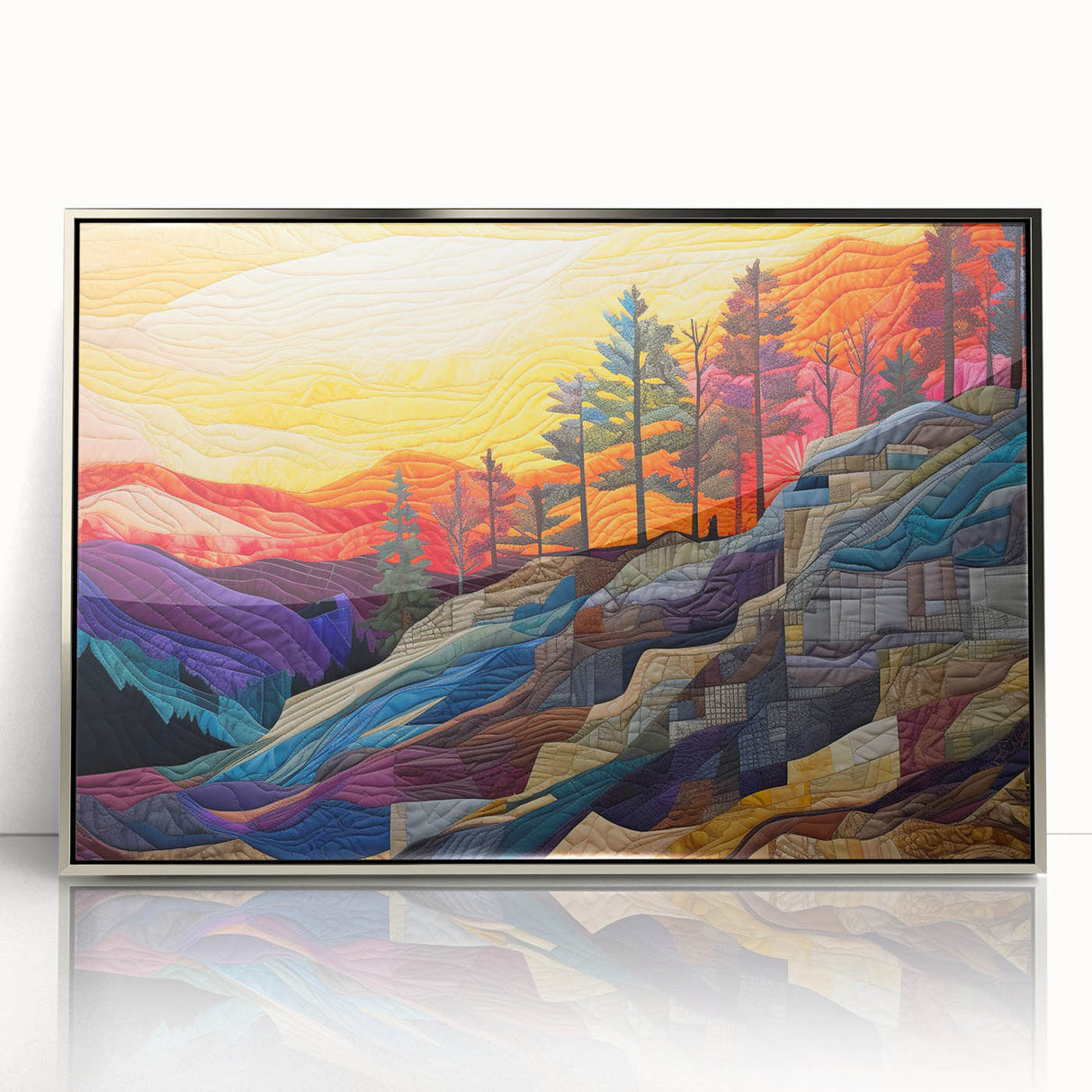 Framed abstract wall art featuring dynamic strokes in shades of silver and gray, ideal for modern home decor. This elegant piece adds a contemporary touch to any room.