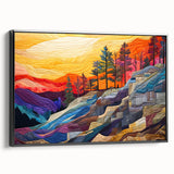 Framed canvas wall art showcasing an abstract design of black strokes on a textured surface, presented in a side view to highlight its modern aesthetic and depth. Ideal for contemporary decor, this piece adds a striking focal point to any room.