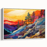 Framed canvas wall art showcasing abstract strokes in soft white and gray tones, elegantly displayed from a side view, perfect for modern home decor.