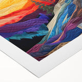 Abstract strokes wall art on rolled canvas, showcasing vibrant colors and dynamic patterns, perfect for modern decor. Packaged securely in a cardboard tube.