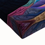 Close-up of abstract strokes wall art on stretched canvas, showcasing vibrant colors and dynamic brushwork, perfect for modern home decor.