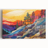 Abstract strokes canvas wall art showcasing vibrant colors in an intricate design, perfect for modern home decor. Features a textured surface for added depth.