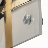 Modern Abstract Bedroom Wall Art - Black and Gold Canvas Print