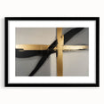 Modern Abstract Bedroom Wall Art - Black and Gold Canvas Print