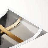 Modern Abstract Bedroom Wall Art - Black and Gold Canvas Print