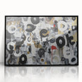 Bold Abstract Living Room Wall Art – Black, White & Gold Canvas