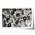 Bold Abstract Living Room Wall Art – Black, White & Gold Canvas