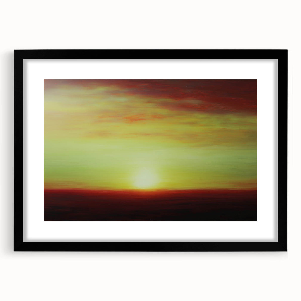 Modern Office Art - Abstract Sunset Landscape Canvas Print