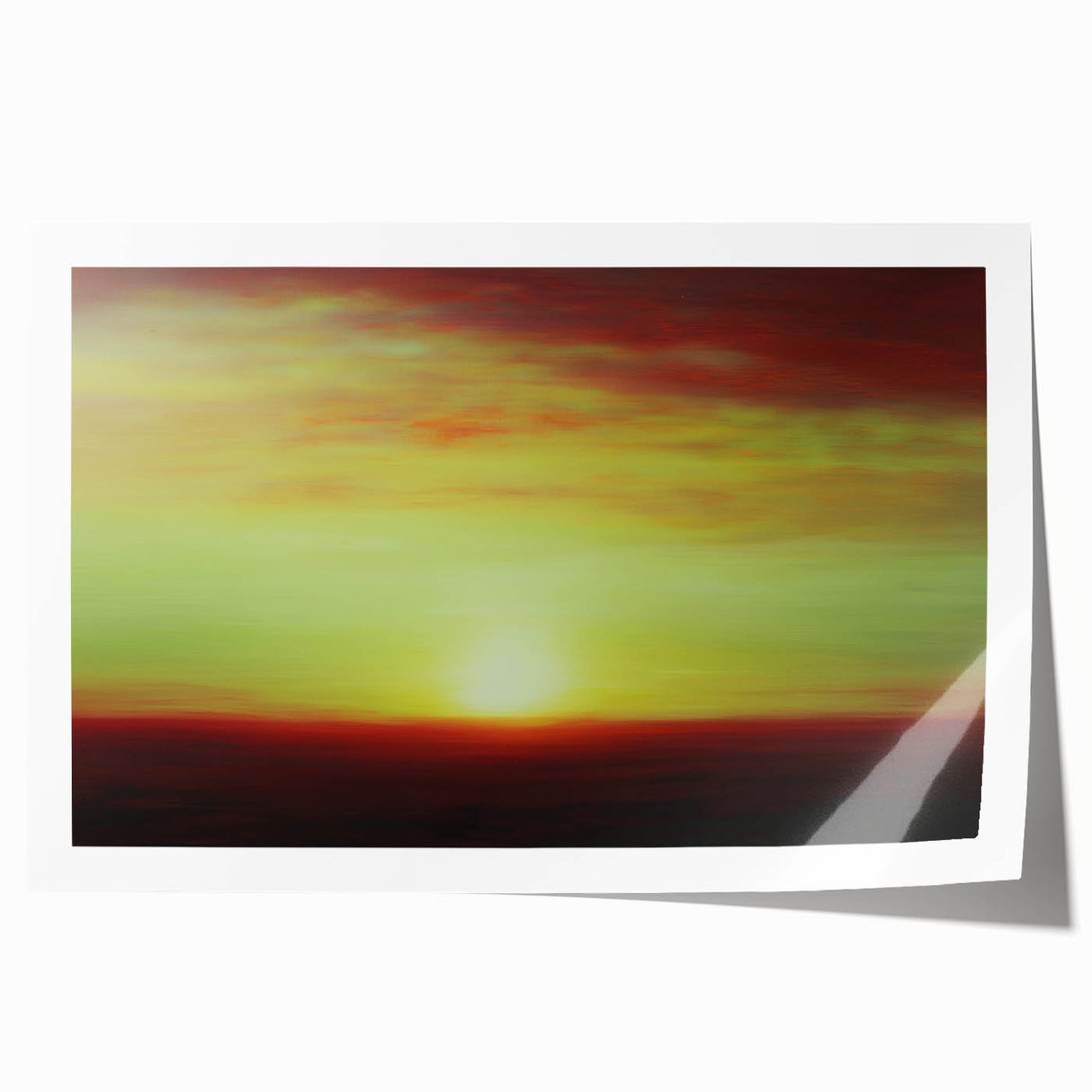 Modern Office Art - Abstract Sunset Landscape Canvas Print