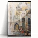 Framed abstract architecture wall art featuring a sleek black design, showcasing geometric shapes and lines, perfect for modern home decor.