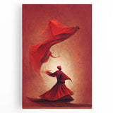 Abstract figurative wall art on stretched canvas showcasing vibrant colors and dynamic shapes, perfect for modern home decor. Ideal for art enthusiasts and contemporary spaces.