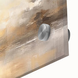 Close-up of an abstract landscape wall art piece featuring vibrant colors and fluid shapes, printed on acrylic glass for a modern aesthetic, ideal for contemporary decor.