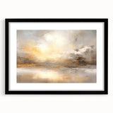 Abstract landscape wall art framed in black with a mat, showcasing vibrant colors and intricate patterns, perfect for modern home decor and artistic expression.