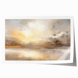 Abstract landscape wall art print showcasing vibrant blue and green hues with dynamic brush strokes, rolled and ready for framing or display. Ideal for modern home decor.