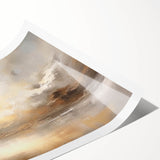 Abstract landscape wall art print showcasing vibrant colors and organic shapes, ideal for modern home decor. The rolled print is packaged securely in a sturdy tube.