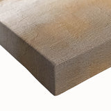 Close-up of a vibrant abstract landscape wall art print on stretched canvas, showcasing bold colors and intricate textures, perfect for modern home decor.