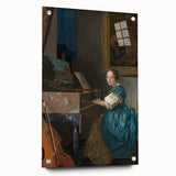 Baroque Art Print - Elegant Rococo Style Portrait of Woman Playing Piano